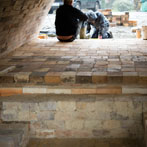 The base of the damper and chimney